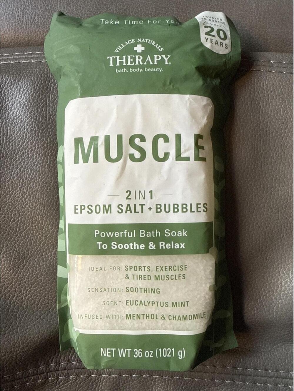 Village Natural Therapy Muscle Soak Salts 36 Oz
